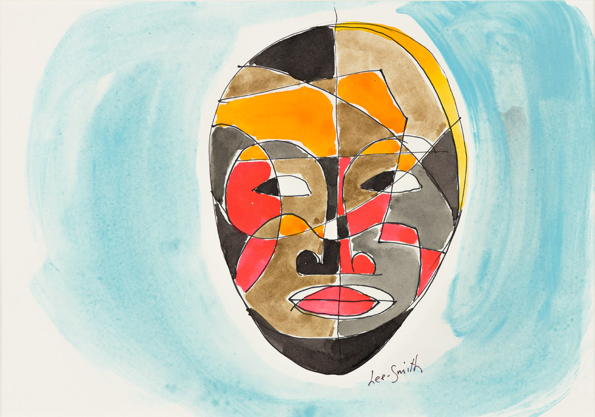 HUGHIE LEE-SMITH (1915 - 1999) Untitled (Abstract Colored Mask II).